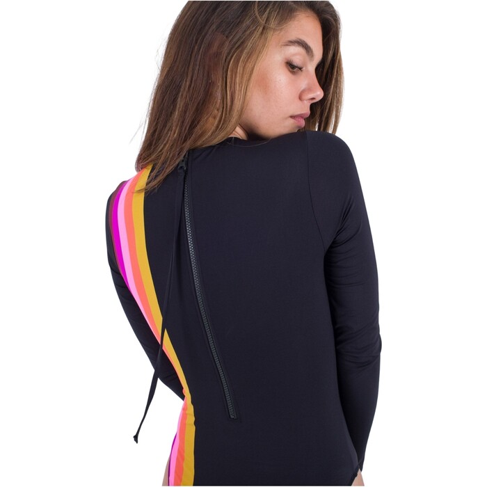 Hurley Mujer 2024 Fiji Fantasy Traje De Surf Con Espalda Anudada HDO1135 - Black